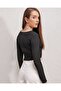 0444 Crop Chain Blouse - D. Black - 2