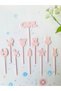 Pink Welcome Baby Toothpick-Girl Baby Baby Shower Cupcake Toothpick Gender Reveal Party Cake Decoration - 5