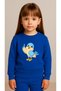 Children's Suit Sweatshirt Blue Bird Printed Girls Boys Crew Neck3 4-5-6-7-8-9-10-11-12Years