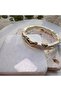 Cream White Zigzag Pattern Rubber Bracelet