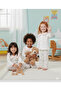 بيجامة قطنية ممشطة للفتيات بأزرار – قماش ناعم، نمط مكشكش، موسمي طقم - 6