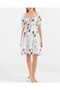 2508 Patterned Mini Flared Dress - Ecru