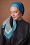 Turquoise Camouflage Pattern Aura Scarf - 3