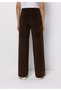 Berry Fit High Waist Wide Leg Women's Brown Trousers - 2