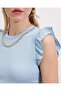 0430 Knitted Blouse - Blue - 2