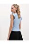 0430 Knitted Blouse - Blue - 3