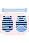 Pet Dog Striped T-Shirt - Cotton Vest (Medium, Blue-Vest) - 4