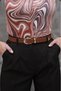 Gold Buckle Cowboy Belt Trouser Belt Shirt Belt Coat Belt Women's Belt Jeans Belt