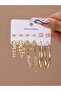 Set of 6 - Golden Hoop Earring