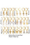 Set of 12 - Gold Hoop Drop Earrings - 4