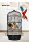 Round Bird Cage for Small Birds - Black