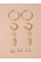 Set of 6 - Golden Hoop Earring - 2