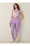 Purple Cut And Sew Panel Color Block Joggers - 4