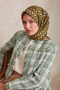 وشاح حريري بنمط كازاياكي - أخضر - 2