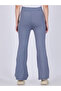 Grey Criss-Cross Waistband Flared Leggings - 3