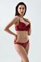Women's Unlined Lace Embroidery Burgundy Bra Set - Stylish and Comfortable Form C1T6N1443 - 2