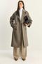 Women's Mink Double-Breasted Collar Lined Oversize Long Cashmere Coat 3509 60283849