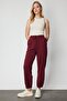 Textured Pants with Stitched Cuffs - 3
