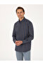 Navy Blue Regular Fit Long Sleeve Shirt 50312384-Vr033