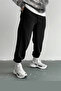 Unisex Set of 3 Knitted Fabric Comfortable Fit Tracksuit Bottom Black Gray Navy Blue - 3