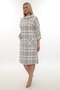 Lumberjack Fabric Degaje Collar Pocketed Dress Gray 7083 - 2