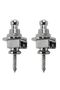 FLEOR Pair of Electric Guitar Strap Locks Skidproof Round Head Straplocks Chrome Guitar Accessories - 8