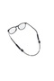 Double-sided adjustable silicone-tipped athlete's eyeglass strap black - 2