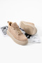 Olmo Women's Lace-Up Plush Boots Beige Suede - 4