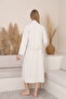 Mama Cotton Striped Nursing Nightgown Set with Robe, Long Sleeve Maternity and Postpartum Nightdress Set with Robe - 3