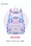 Girls School Multicolor Three-Piece Backpack Sets Galaxy School Bag Fit 15 Inch Laptop Backpack Insu - 7