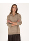 Mink Comfort Fit Zippered Mock Neck Sweater 50316329-Vr052