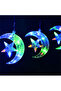LED 5 pointed Star Curtain String Waterproof Fairy Lights with Remote and Battery+USB Dual Power - 2