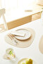 6 Pieces Beige/Stone Faux Leather Tableware Presentation Plate Mat Placemat American Service 45X36 - 5