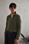 Men's Oversized Sweater with Zipper at the Neck