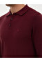 Claret Red Slim Fit Polo Neck Basic Knitwear Sweater 50315405-Vr177 - 7