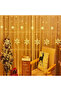 LED 5-Point Snowflake Curtain Fairy Lights, Waterproof String Lights with Remote, USB/Batt - 2