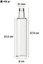 500 ml Transparent Dorica Bottle with Locking Cap and Hooded Round 500 Cc Empty Glass Bottles 6 Pieces - 2