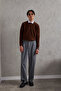 Men's Crew Neck Reverse Knit Pattern Sweater - 5