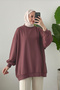 3044 - سويت شيرت نسائي طويل مريح وفضفاض - 3