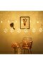 LED 5-Point Snowflake Curtain Fairy Lights, Waterproof String Lights with Remote, USB/Batt - 3