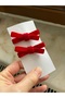 Velvet Bow Red Hair Clip Set of 2 – Soft Texture, Elegant and Stylish |   Made by Peri”