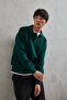 Men's Buttoned Collar Oversized Sweater - 6
