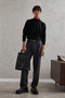 Men's Half Fisherman Oversized Basic Knitwear Sweater - 5