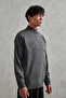 Men's Half Fisherman Oversized Basic Knitwear Sweater - 6