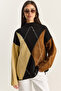 Women's Black Mink Checkered Sweater 20251095