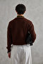 Men's Buttoned Collar Oversized Sweater - 7