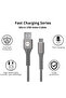 كابل بيانات Dezire Micro USB DC233M، بطول 1.2 متر، شحن سريع، مضفر، متين - 4