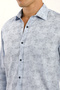 Long Sleeve Snap Fastener Lycra Cotton Patterned Men's Shirt - 4