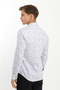 Long Sleeve Snap Fastener Lycra Cotton Patterned Men's Shirt - 7