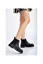 Thermo Non-Slip Sole Side Stone Detailed Casual Short Women's Boots Black - 2